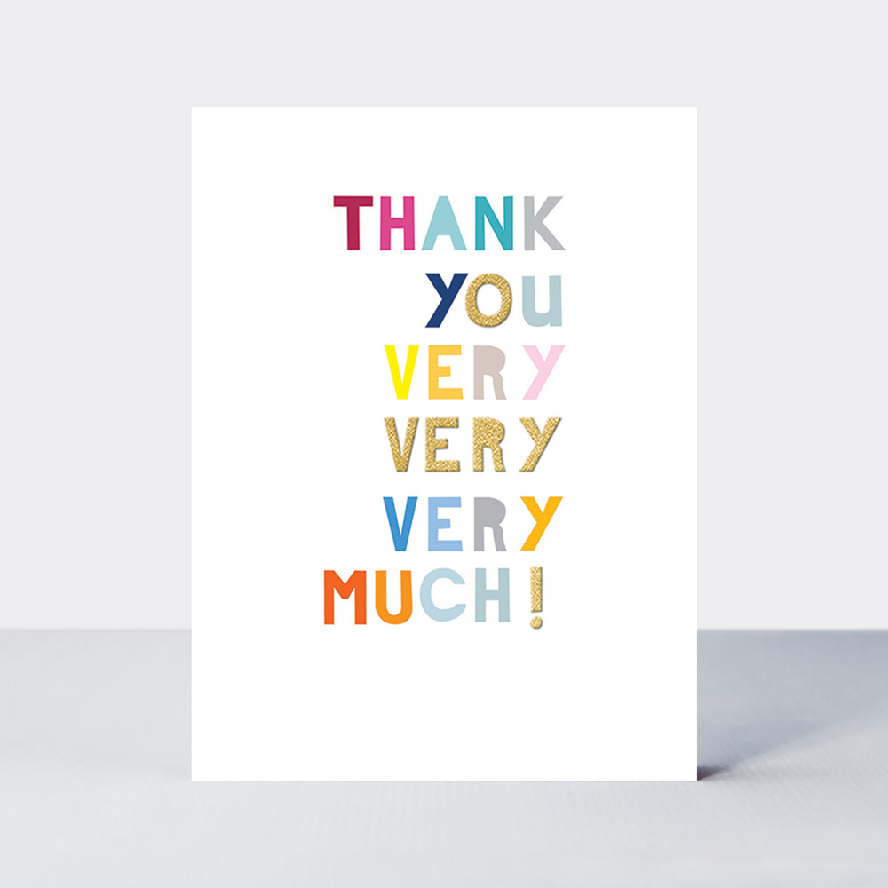 Foiled Pack of 10 notecards - Thank you very much