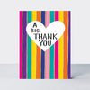 Foiled Pack of 10 notecards - A Big Thank You Stripes