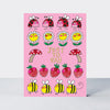 Foiled pack of 10 notecards - Just to say ladybirds