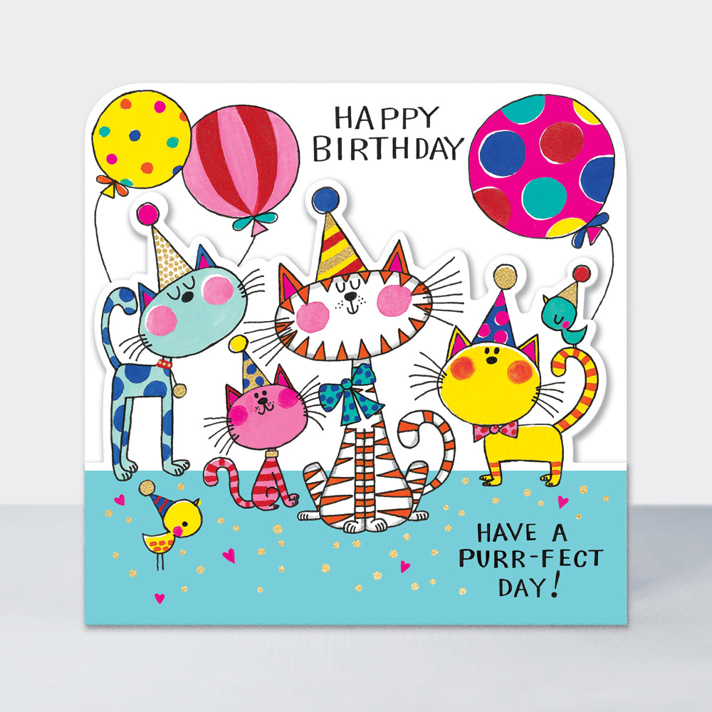 Side by Side - Happy Birthday/Party Cats &amp; Balloons