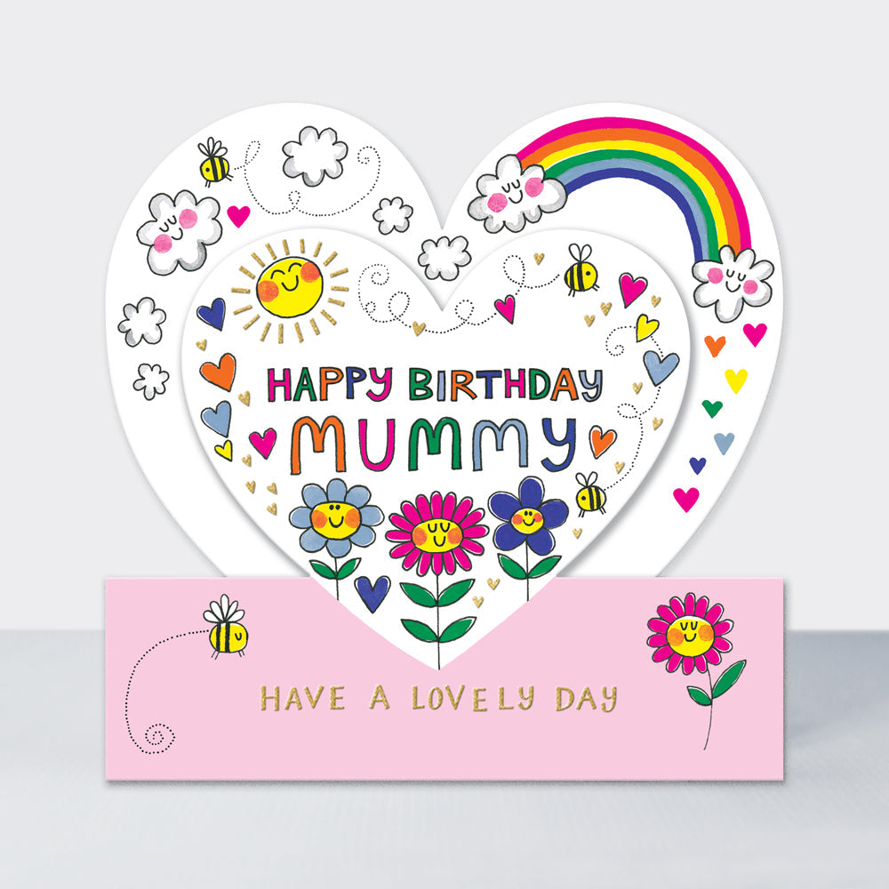 Side by Side - Happy Birthday Mummy/Hearts &amp; Flowers
